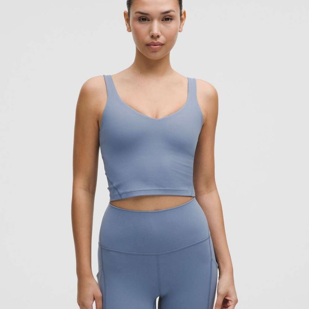 lululemon Align Tank Top Size 2 Washed Denim W1DUVS Nulu Light Support A/B Cup